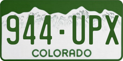 CO license plate 944UPX