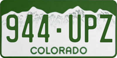 CO license plate 944UPZ