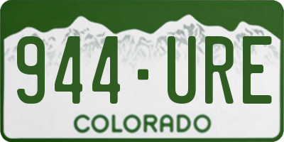 CO license plate 944URE