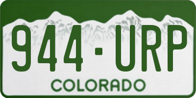 CO license plate 944URP