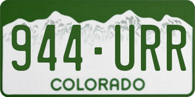 CO license plate 944URR