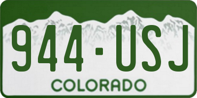 CO license plate 944USJ