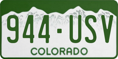 CO license plate 944USV