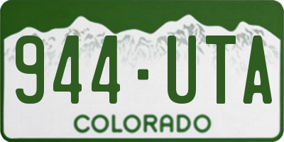 CO license plate 944UTA
