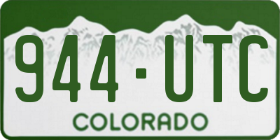 CO license plate 944UTC