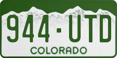 CO license plate 944UTD