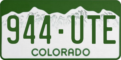 CO license plate 944UTE