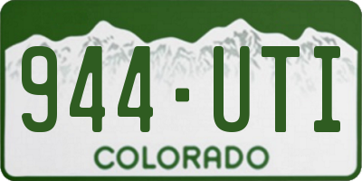 CO license plate 944UTI