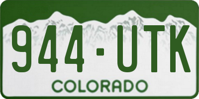 CO license plate 944UTK