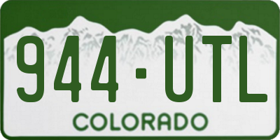 CO license plate 944UTL