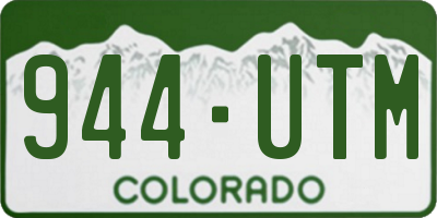 CO license plate 944UTM