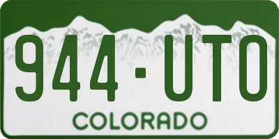 CO license plate 944UTO