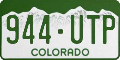 CO license plate 944UTP