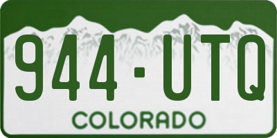 CO license plate 944UTQ