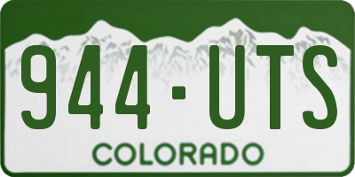 CO license plate 944UTS