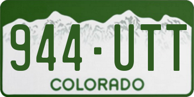 CO license plate 944UTT