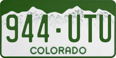 CO license plate 944UTU
