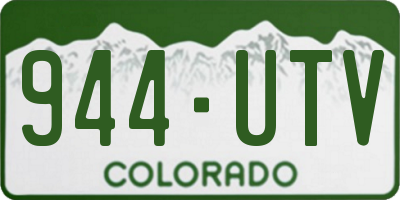 CO license plate 944UTV