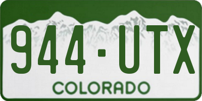 CO license plate 944UTX