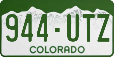 CO license plate 944UTZ