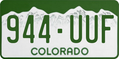 CO license plate 944UUF
