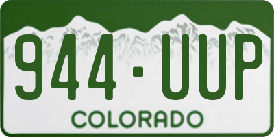 CO license plate 944UUP