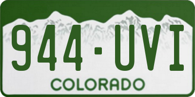 CO license plate 944UVI