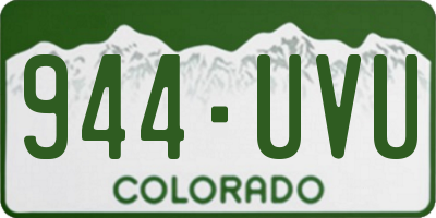 CO license plate 944UVU