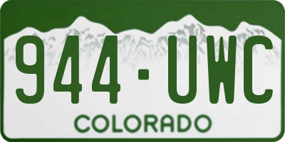 CO license plate 944UWC