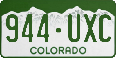 CO license plate 944UXC