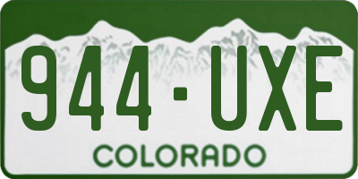 CO license plate 944UXE