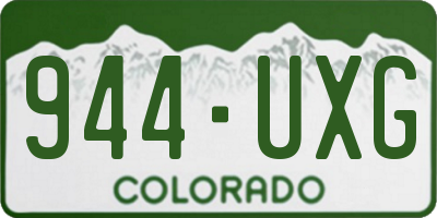 CO license plate 944UXG