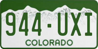 CO license plate 944UXI