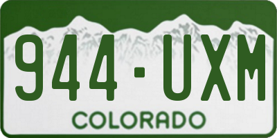 CO license plate 944UXM