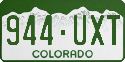 CO license plate 944UXT