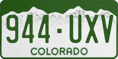 CO license plate 944UXV