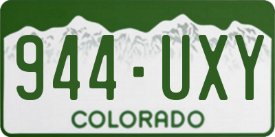 CO license plate 944UXY