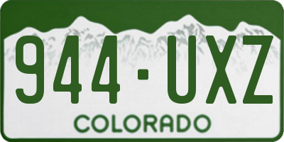 CO license plate 944UXZ