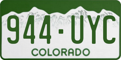 CO license plate 944UYC