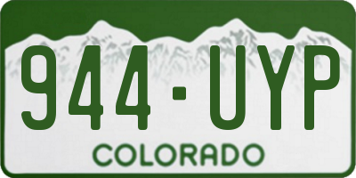 CO license plate 944UYP