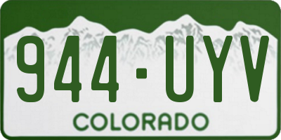 CO license plate 944UYV