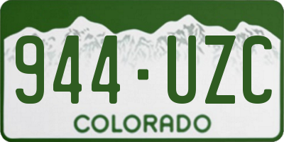 CO license plate 944UZC