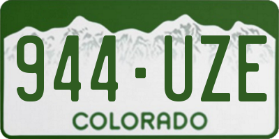CO license plate 944UZE