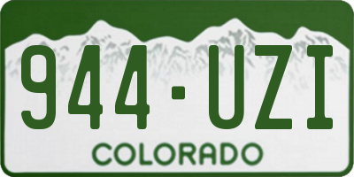 CO license plate 944UZI