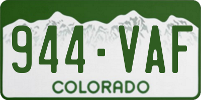 CO license plate 944VAF