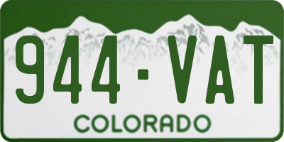 CO license plate 944VAT