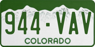 CO license plate 944VAV
