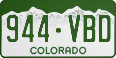 CO license plate 944VBD