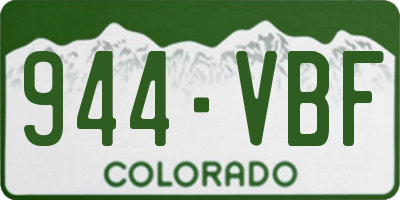 CO license plate 944VBF