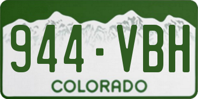 CO license plate 944VBH